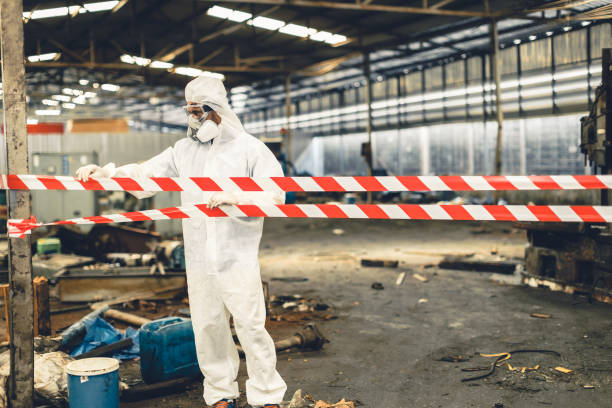 Professional Biohazard Cleanup technician working in Lewisburg, KY